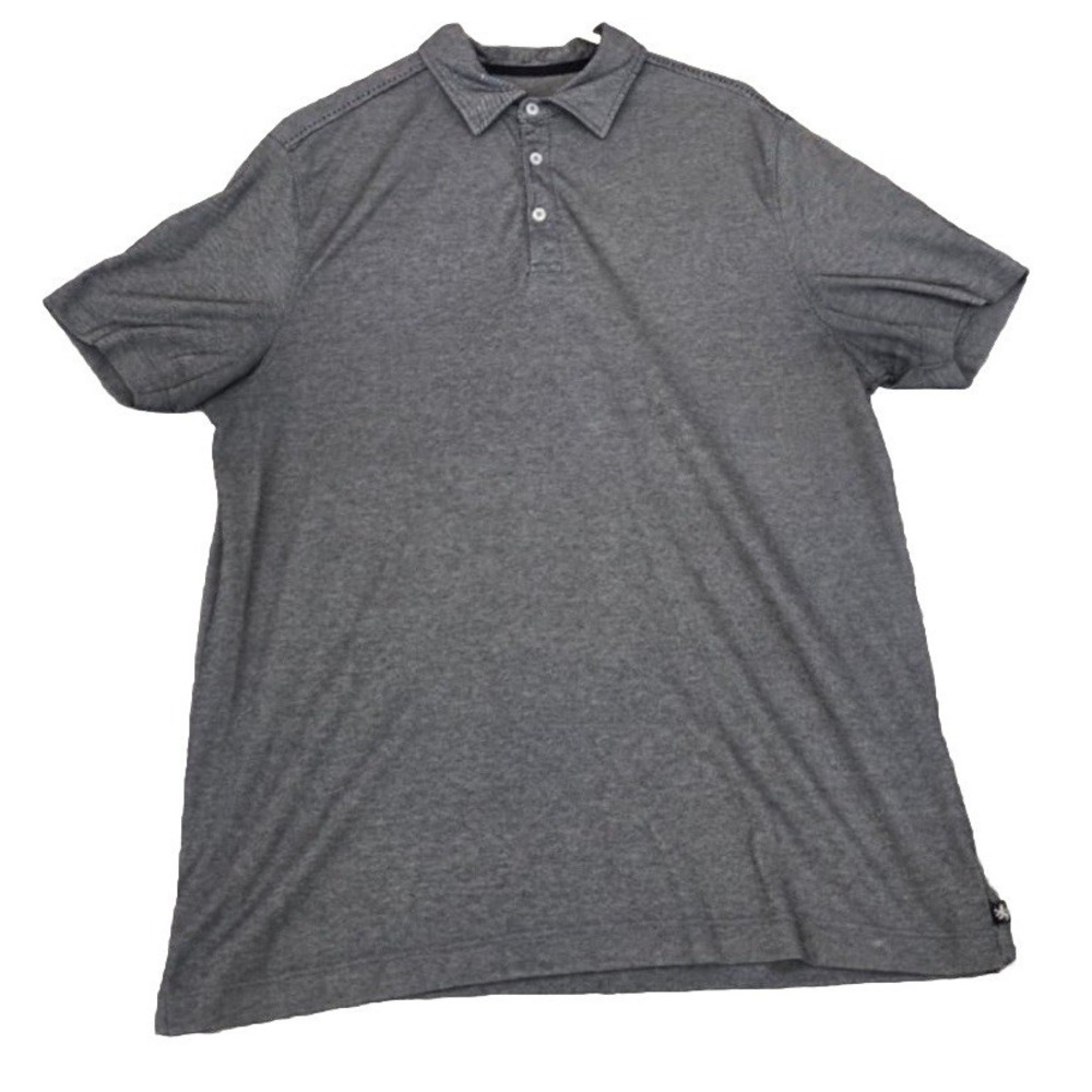 Rugby University Polo Shirt Men Medium Grey Active Performance Street Preppy